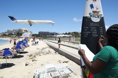 Sunset Beach Bar plane menu